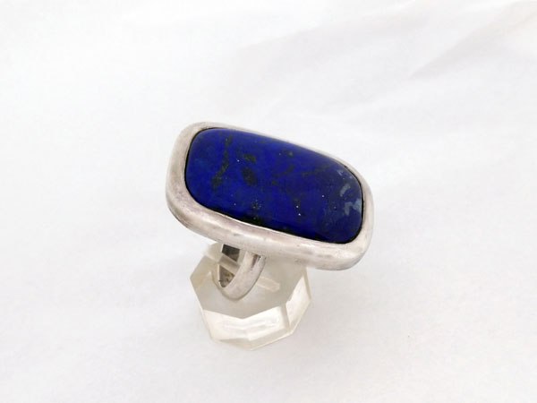 Ethnic Sterling silver and Lapis lazuli ring.. Foto 3