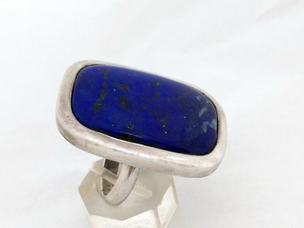 Ethnic Sterling silver and Lapis lazuli ring.. Foto 4