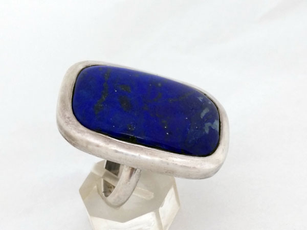 Anillo etnico de plata y Lapis lazuli.. Foto 4