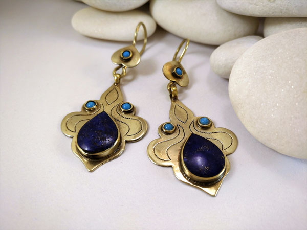 Pendientes etnicos "tekke".. Ref. TEE