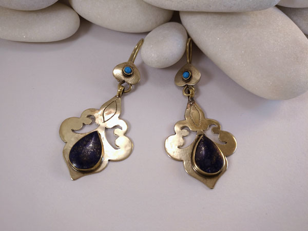 Pendientes etnicos "tekke".. Ref. TEG