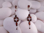 Garnet and sterling silver earrings.. Ref. TEW