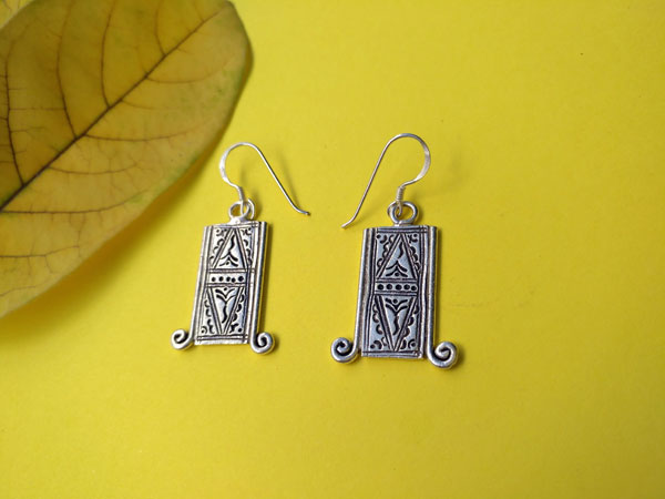 Tuareg traditional earrings, handcrafted on Sterling silver.. Foto 2