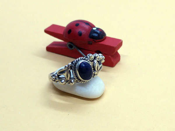 Lapis lazuli and Sterling silver ring.. Foto 2