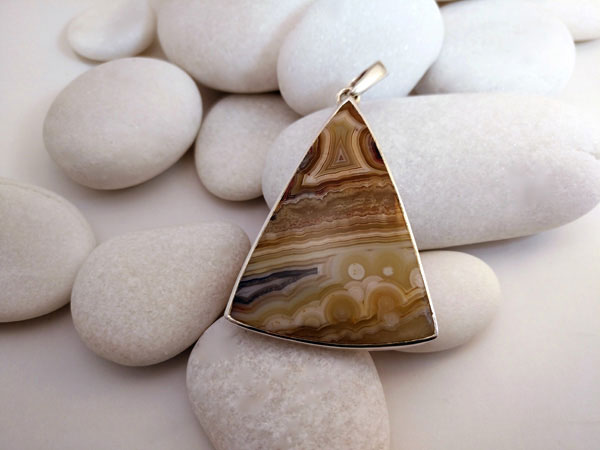 Agate and Sterling silver pendant.. Foto 1