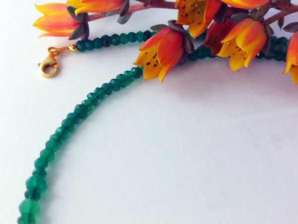 Faceted green topaz and tourmaline necklace.. Foto 4