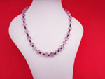Exquisite silver necklace with Kunzite and Rubis gems.. Ref. TRG