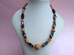 Ethnic necklace of agates and Tibetan beads.. Ref. TRJ