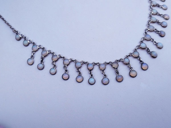 Sterling silver and Opal choker.. Foto 3