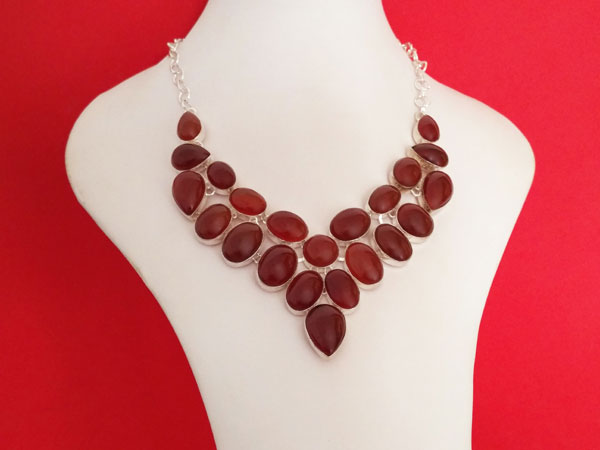 Handcrafted necklace of Agate Cornish gems.. Foto 1