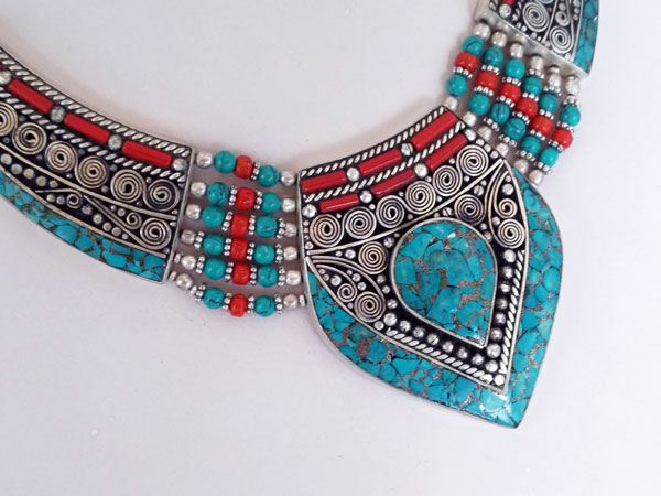 Tibetan ethnic handmade necklace.. Foto 3