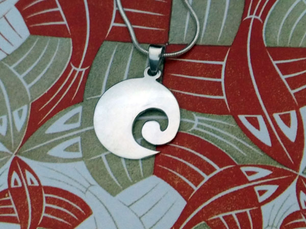 Karen ethnic traditional silver pendant.. Foto 1
