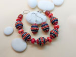 Traditional Tibetan ethnic bracelet and earrings set.. Ref. TVL