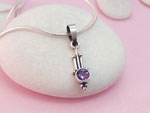 Ethnic Sterling silver pendant and amethyst.. Ref. TWC