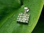 Peridot and Sterling silver ethnic pendant.. Ref. TYC