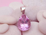 Faceted Kunzite gem set in Stering silver.. Ref. TZM