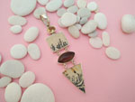 Dendrites and Sterling silver pendant.. Ref. XAC