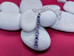 Beautiful and stylized ethnic pendant in sterling silver and Amethyst gems.. Ref. XBC