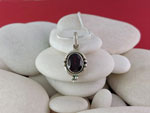 Ethnic Sterling silver and garnet pendant.. Ref. XBJ