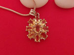 Silver pendant and faceted quartz gems.. Ref. XBP