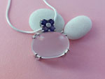 Silver pendant with Quartz and Sapphires.. Ref. XBU