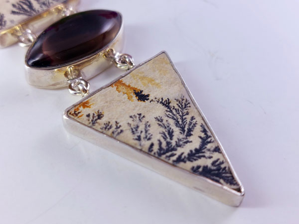 Dendrites and Sterling silver pendant.. Foto 4