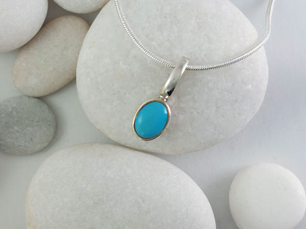 Silver and turquoise pendant.. Ref. XCR