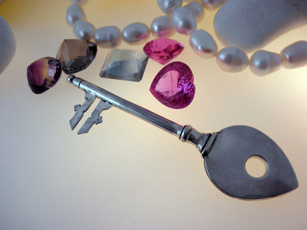 Sterling silver artisanal key.. Foto 2